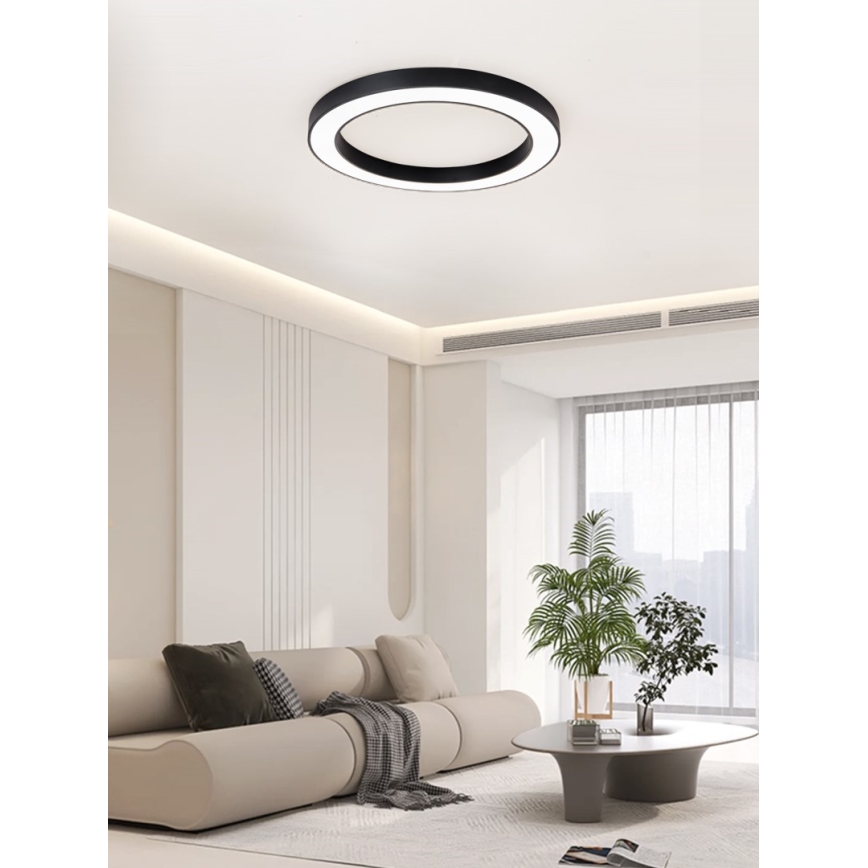 Immax NEO 07210L - LED Prigušiva plafonjera PASTEL LED/68W/230V 95 cm crno Tuya + Daljinski upravljač