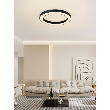 Immax NEO 07210L - LED Prigušiva plafonjera PASTEL LED/68W/230V 95 cm crno Tuya + Daljinski upravljač