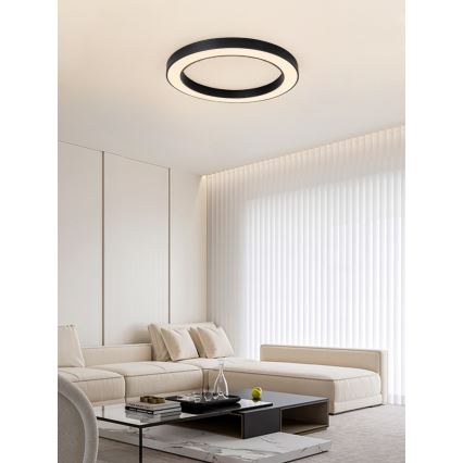 Immax NEO 07210L - LED Prigušiva plafonjera PASTEL LED/68W/230V 95 cm crno Tuya + Daljinski upravljač