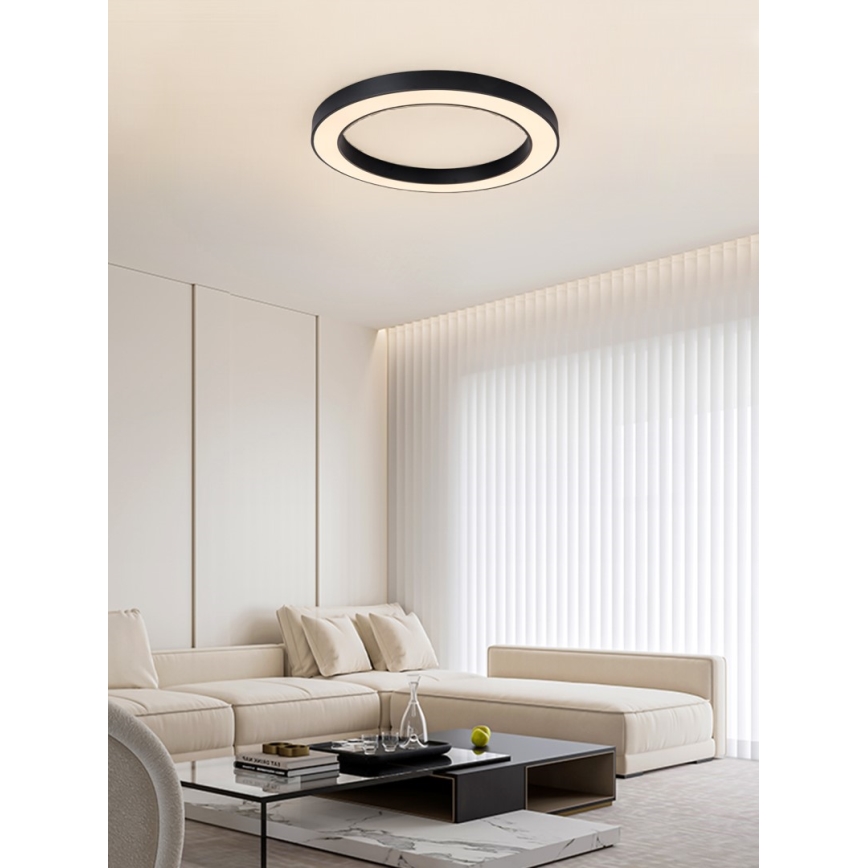 Immax NEO 07210L - LED Prigušiva plafonjera PASTEL LED/68W/230V 95 cm crno Tuya + Daljinski upravljač