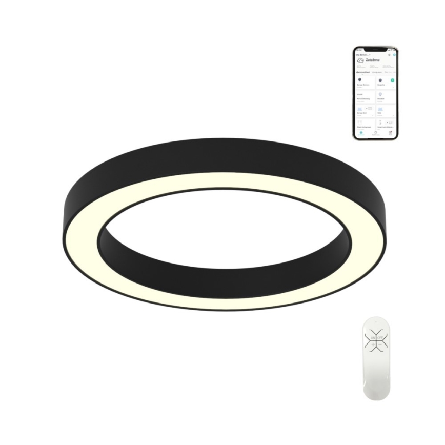 Immax NEO 07210L - LED Prigušiva plafonjera PASTEL LED/68W/230V 95 cm crno Tuya + Daljinski upravljač
