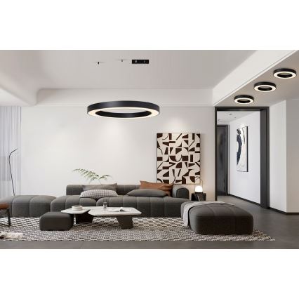 Immax NEO 07211L - LED Prigušivi luster na sajli PASTEL LED/68W/230V 2700-6500K Tuya crno + Daljinski upravljač