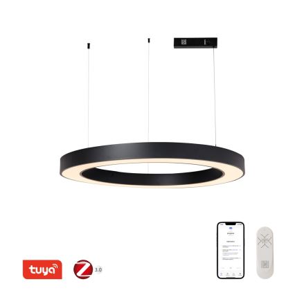 Immax NEO 07211L - LED Prigušivi luster na sajli PASTEL LED/68W/230V 2700-6500K Tuya crno + Daljinski upravljač