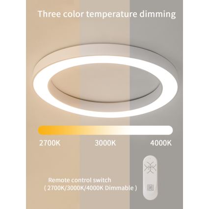 Immax NEO 07213L - LED Prigušiva plafonjera PASTEL LED/68W/230V 95 cm bela Tuya + Daljinski upravljač