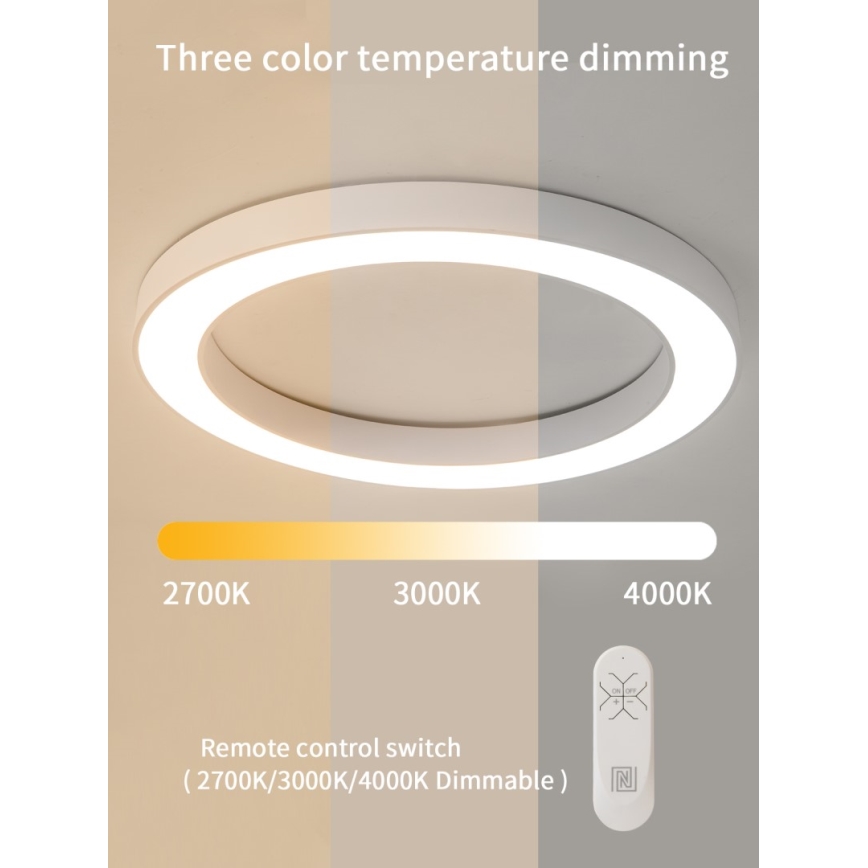 Immax NEO 07213L - LED Prigušiva plafonjera PASTEL LED/68W/230V 95 cm bela Tuya + Daljinski upravljač