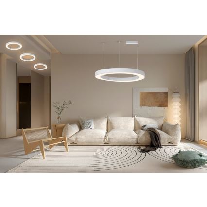 Immax NEO 07214L - LED Prigušivi luster na sajli PASTEL LED/68W/230V 2700-6500K bela 95 cm Tuya + Daljinski upravljač