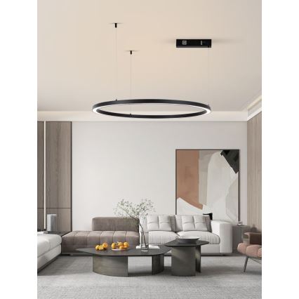 Immax NEO 07215L - LED prigušiva luster na sajli FINO LED/60W/230V 80 cm crna Tuya + daljinski upravljač