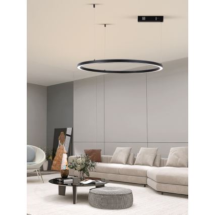 Immax NEO 07215L - LED prigušiva luster na sajli FINO LED/60W/230V 80 cm crna Tuya + daljinski upravljač