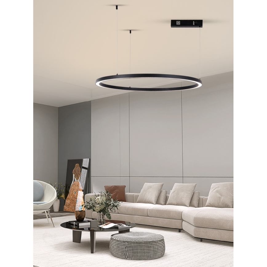 Immax NEO 07215L - LED prigušiva luster na sajli FINO LED/60W/230V 80 cm crna Tuya + daljinski upravljač