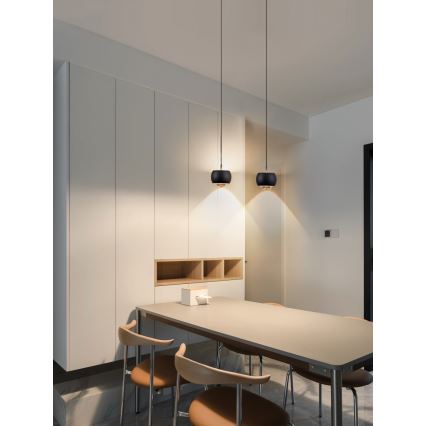 Immax NEO 07219L - LED Prigušivi luster na sajli DORMINE LED/6W/230V matirana crno Tuya + Daljinski upravljač