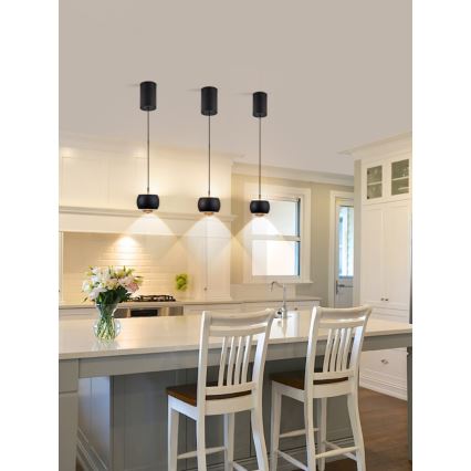 Immax NEO 07219L - LED Prigušivi luster na sajli DORMINE LED/6W/230V matirana crno Tuya + Daljinski upravljač
