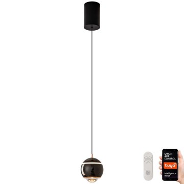 Immax NEO 07220L - LED Prigušivi luster na sajli DORMINE LED/6W/230V sjajno crna Tuya + Daljinski upravljač