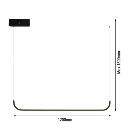Immax NEO 07221L - LED Prigušivi luster na sajli NEO LITE PATTINI LED/26W/230V 2700-6500K Wi-Fi Tuya + Daljinski upravljač