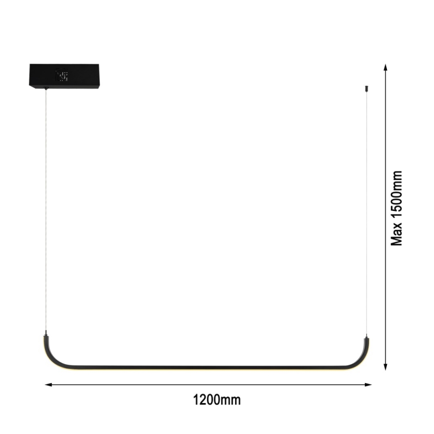 Immax NEO 07221L - LED Prigušivi luster na sajli NEO LITE PATTINI LED/26W/230V 2700-6500K Wi-Fi Tuya + Daljinski upravljač