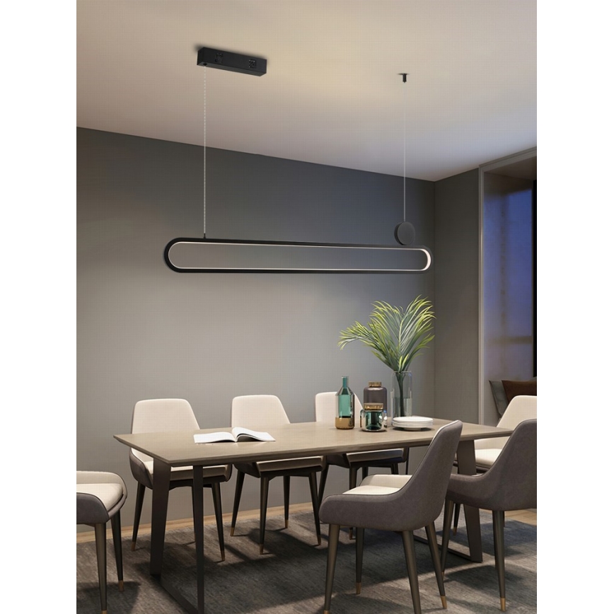 Immax NEO 07231L - LED Prigušivi luster na sajli NEO LITE OVALE LED/50W/230V 2700-6500K Wi-Fi Tuya + Daljinski upravljač