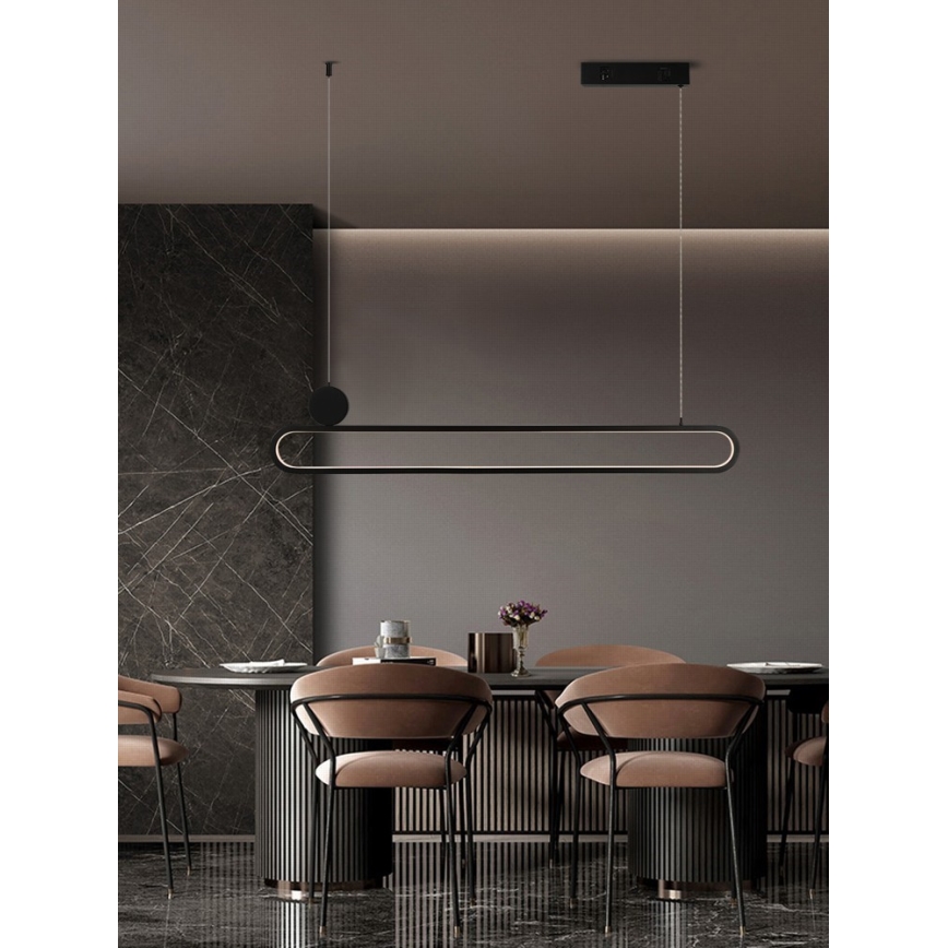 Immax NEO 07231L - LED Prigušivi luster na sajli NEO LITE OVALE LED/50W/230V 2700-6500K Wi-Fi Tuya + Daljinski upravljač
