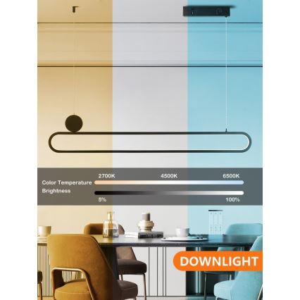 Immax NEO 07231L - LED Prigušivi luster na sajli NEO LITE OVALE LED/50W/230V 2700-6500K Wi-Fi Tuya + Daljinski upravljač