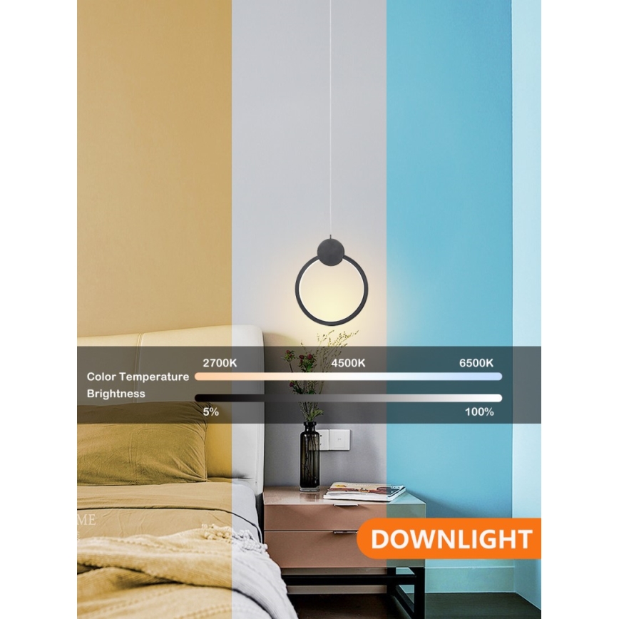 Immax NEO 07233L - LED Prigušivi luster na sajli NEO LITE OVALE LED/18W/230V Wi-Fi Tuya 2700-6500K + Daljinski upravljač