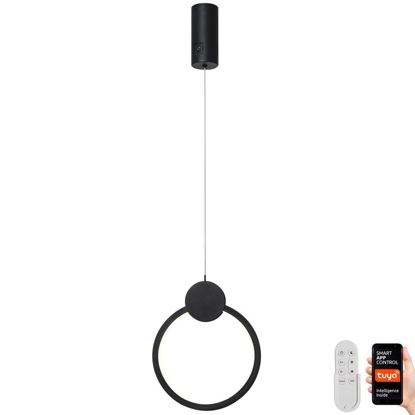 Immax NEO 07233L - LED Prigušivi luster na sajli NEO LITE OVALE LED/18W/230V Wi-Fi Tuya 2700-6500K + Daljinski upravljač