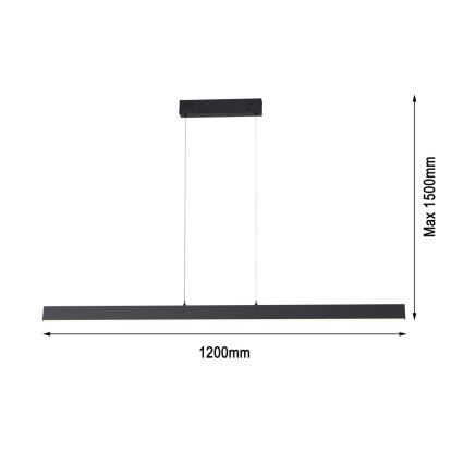 Immax NEO 07234L - LED Prigušivi luster na sajli NEO LITE TRIANGOLO LED/28W/230V Wi-Fi Tuya 2700-6500K + Daljinski upravljač