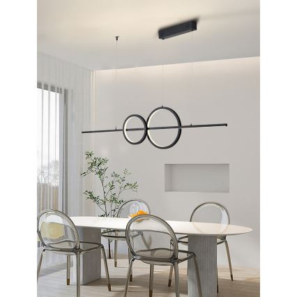 Immax NEO 07236L - LED Prigušivi luster na sajli NEO LITE RONDAS LED/56W/230V Tuya Wi-Fi 2700-6500K + Daljinski upravljač