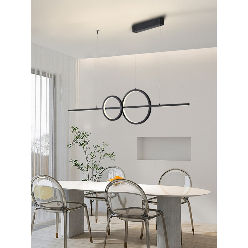 Immax NEO 07236L - LED Prigušivi luster na sajli NEO LITE RONDAS LED/56W/230V Tuya Wi-Fi 2700-6500K + Daljinski upravljač