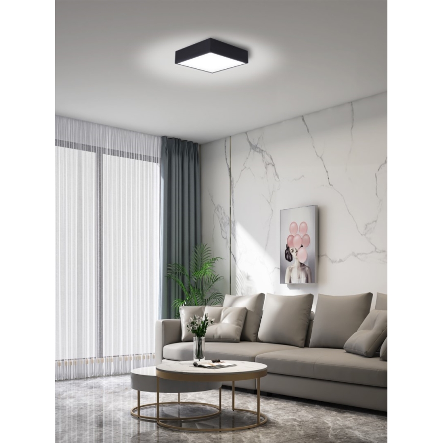 Immax NEO 07237L - LED Prigušiva plafonjera CANTO LED/22W/230V crno Tuya + Daljinski upravljač