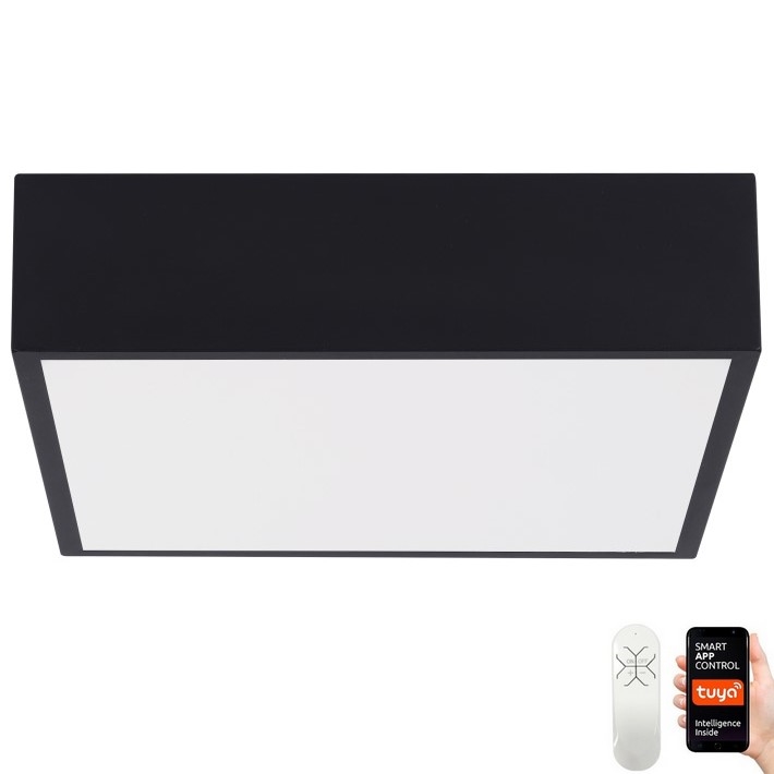 Immax NEO 07237L - LED Prigušiva plafonjera CANTO LED/22W/230V crno Tuya + Daljinski upravljač