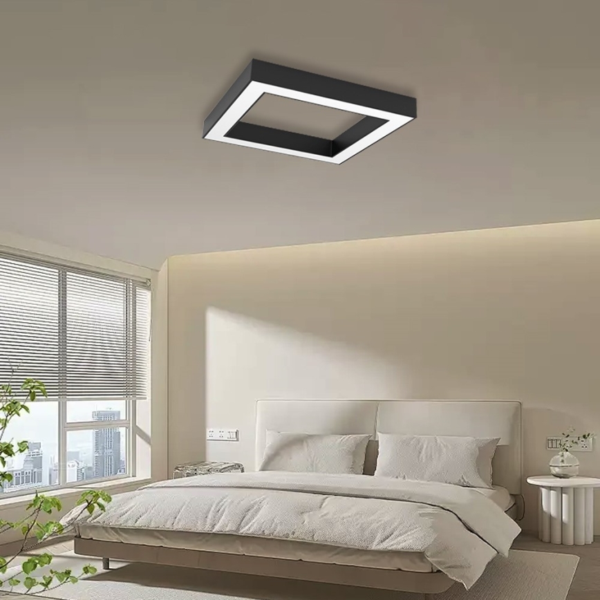 Immax NEO 07239L - LED Prigušiva plafonjera CANTO LED/60W/230V crno Tuya + Daljinski upravljač