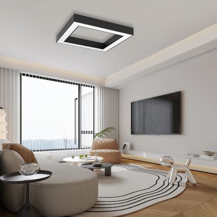 Immax NEO 07239L - LED Prigušiva plafonjera CANTO LED/60W/230V crno Tuya + Daljinski upravljač