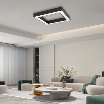 Immax NEO 07239L - LED Prigušiva plafonjera CANTO LED/60W/230V crno Tuya + Daljinski upravljač