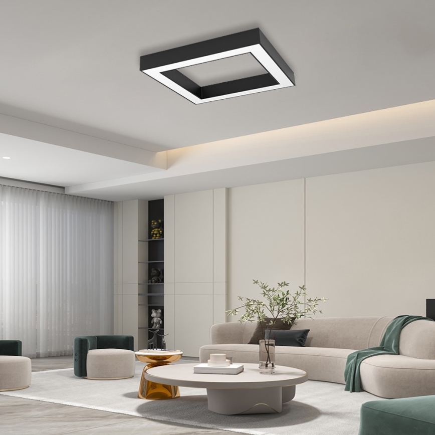 Immax NEO 07239L - LED Prigušiva plafonjera CANTO LED/60W/230V crno Tuya + Daljinski upravljač