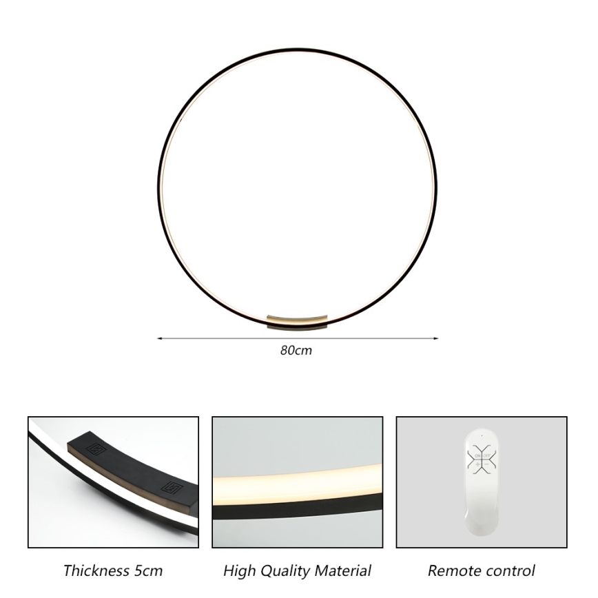 Immax NEO 07245-80 - LED Prigušiva zidna lampa FINO LED/50W/230V 2700-6500K 80 cm Tuya + Daljinski upravljač