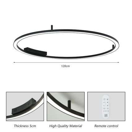 Immax NEO 07246-120 - LED Prigušiva plafonjera FINO LED/72W/230V 120 cm Tuya + Daljinski upravljač