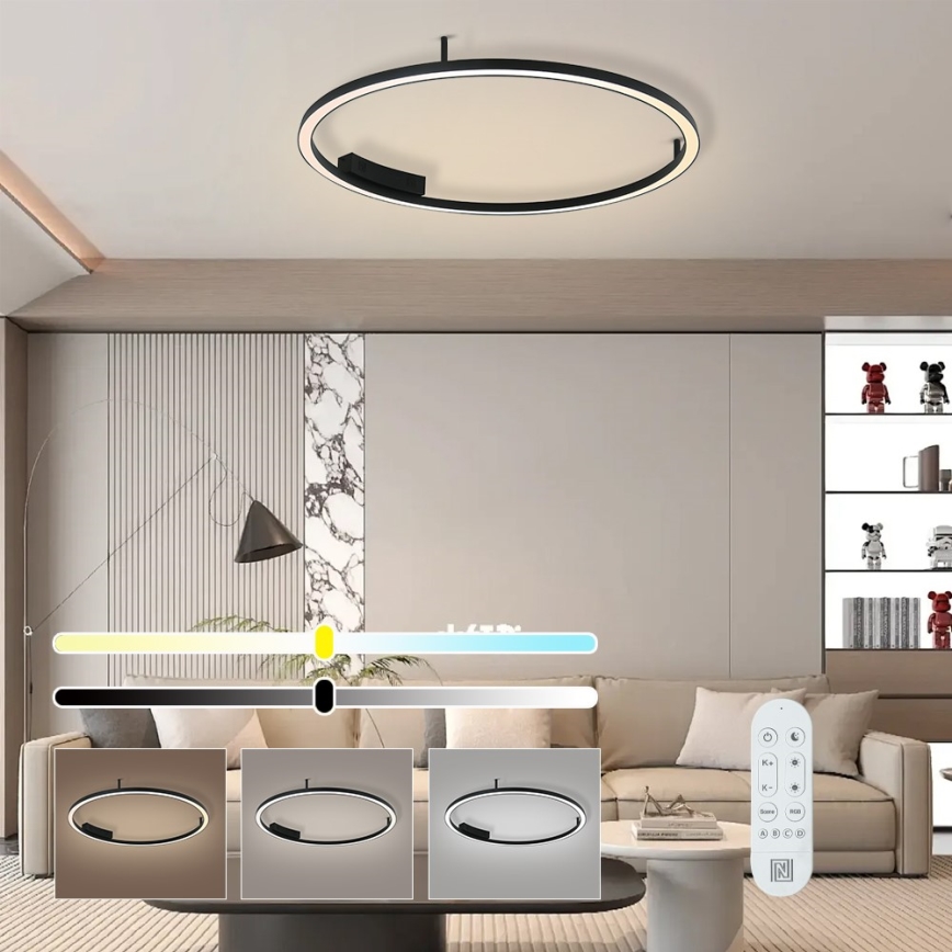 Immax NEO 07246-80 - LED Prigušiva plafonjera FINO LED/55W/230V 80cm Tuya + Daljinski upravljač