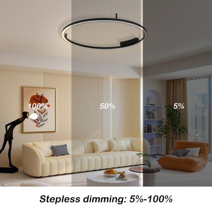 Immax NEO 07246-80 - LED Prigušiva plafonjera FINO LED/55W/230V 80cm Tuya + Daljinski upravljač