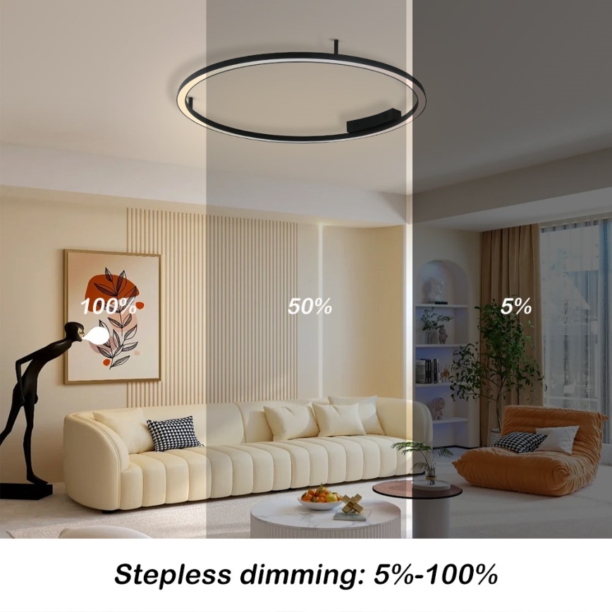 Immax NEO 07246-80 - LED Prigušiva plafonjera FINO LED/55W/230V 80cm Tuya + Daljinski upravljač
