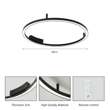 Immax NEO 07246-80 - LED Prigušiva plafonjera FINO LED/55W/230V 80cm Tuya + Daljinski upravljač