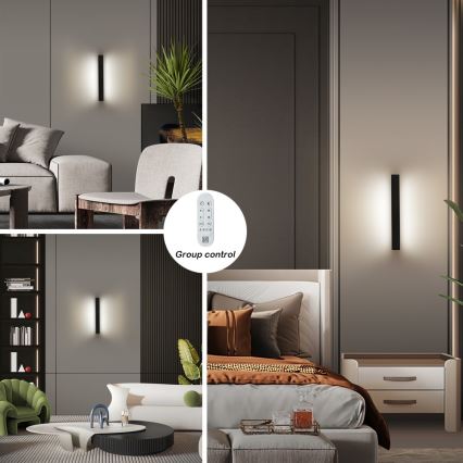 Immax NEO 07247L - LED Prigušiva spoljašnja zidna lampa LINK LED/40W/230V Wi-Fi Tuya IP44 + Daljinski upravljač