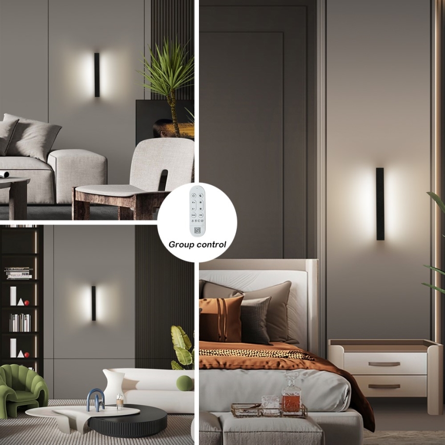 Immax NEO 07247L - LED Prigušiva spoljašnja zidna lampa LINK LED/40W/230V Wi-Fi Tuya IP44 + Daljinski upravljač