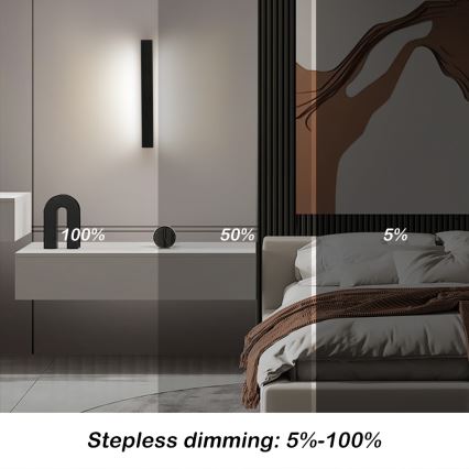 Immax NEO 07247L - LED Prigušiva spoljašnja zidna lampa LINK LED/40W/230V Wi-Fi Tuya IP44 + Daljinski upravljač