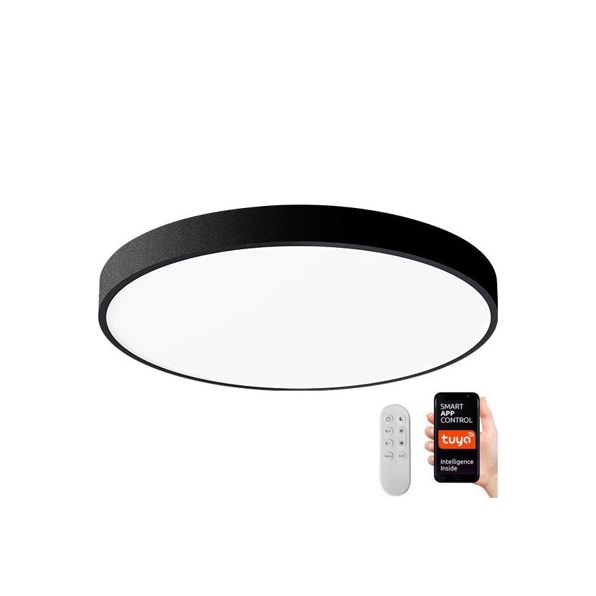 Immax NEO 07248L - LED Prigušiva plafonjera NEO LITE SEMPLICI LED/36W/230V 3000-6000K Wi-Fi Tuya crno + Daljinski upravljač