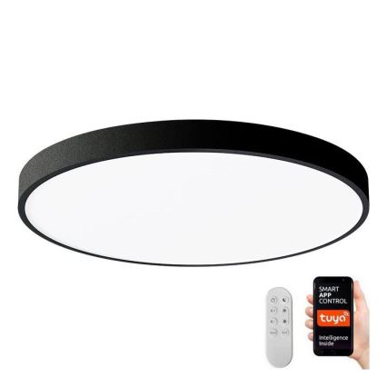 Immax NEO 07249L - LED Prigušiva plafonjera NEO LITE SEMPLICI LED/48W/230V 3000-6000K Wi-Fi Tuya crno + Daljinski upravljač