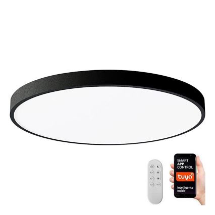 Immax NEO 07250L - LED Prigušiva plafonjera NEO LITE SEMPLICI LED/60W/230V 3000-6000K Wi-Fi Tuya crno + Daljinski upravljač