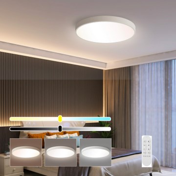 Immax NEO 07251L - LED Prigušiva plafonjera NEO LITE SEMPLICI LED/36W/230V 3000-6000K Wi-Fi Tuya bela + Daljinski upravljač