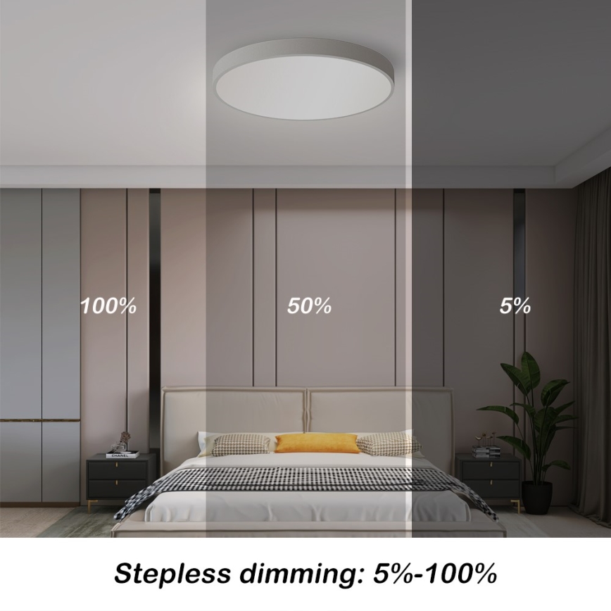 Immax NEO 07251L - LED Prigušiva plafonjera NEO LITE SEMPLICI LED/36W/230V 3000-6000K Wi-Fi Tuya bela + Daljinski upravljač