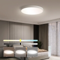 Immax NEO 07252L - LED prigušiva stropno svetlo NEO LITE SEMPLICI LED/48W/230V 3000–6000K prečnika 50 cm Wi-Fi Tuya, bela + daljinski upravljač
