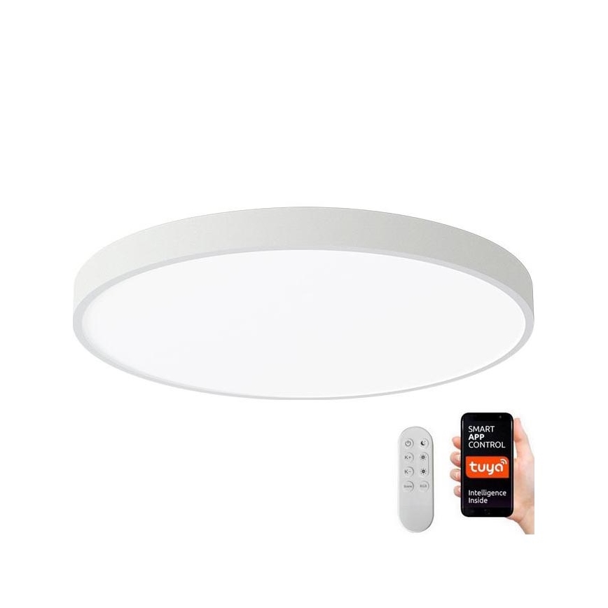 Immax NEO 07252L - LED Prigušiva plafonjera NEO LITE SEMPLICI LED/48W/230V 3000-6000K Wi-Fi Tuya bela + Daljinski upravljač