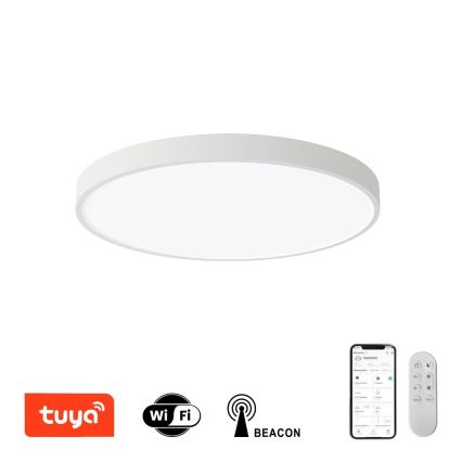 Immax NEO 07252L - LED Prigušiva plafonjera NEO LITE SEMPLICI LED/48W/230V 3000-6000K Wi-Fi Tuya bela + Daljinski upravljač