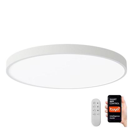 Immax NEO 07253L - LED prigušiva stropno svetlo NEO LITE SEMPLICI LED/60W/230V 3000-6000K Ø 60 cm Wi-Fi Tuya belo + daljinski upravljač
